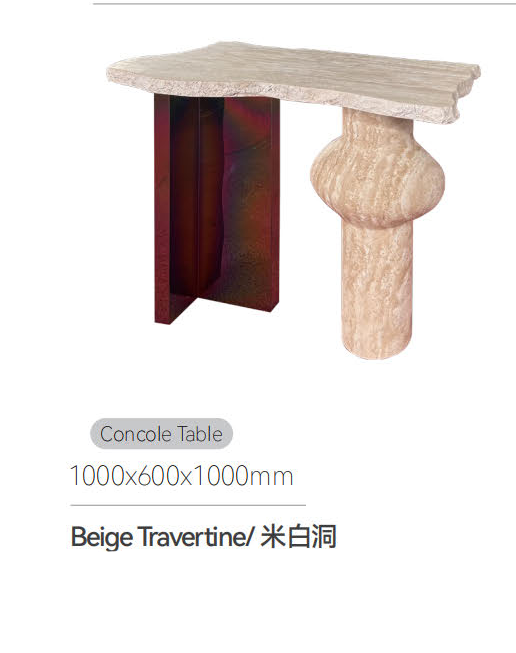 concole table travertine